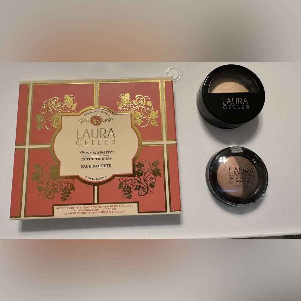 Laura Geller Bundle- In The Tropics Face Palette, Highlighter, and Eye Duo